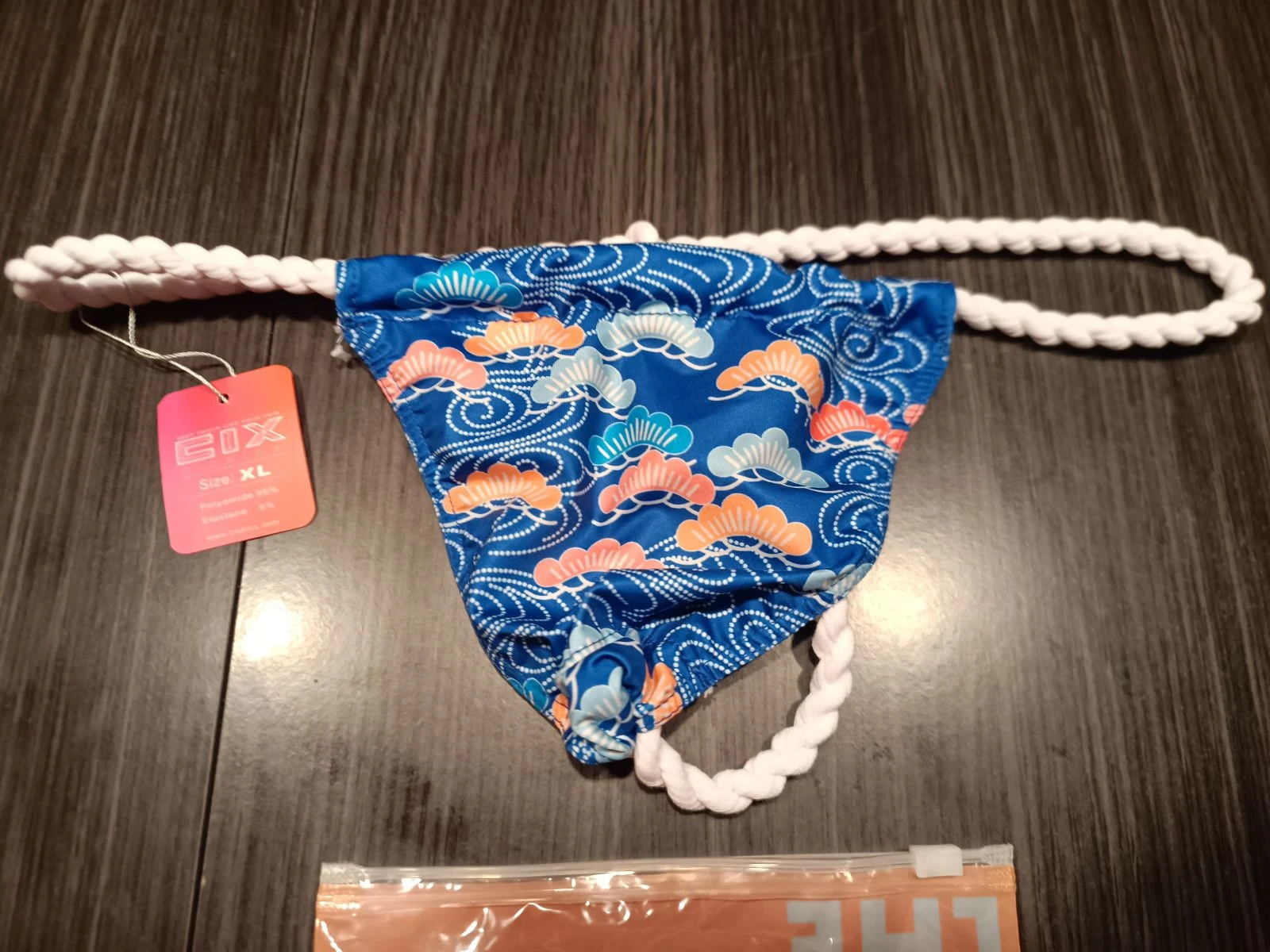 Blauwe koordstring voor heren – photo 2